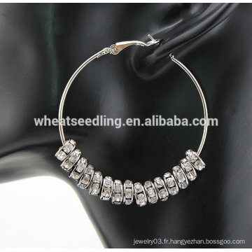 Boucles d&#39;oreilles en cristal de perles de basket-ball en gros